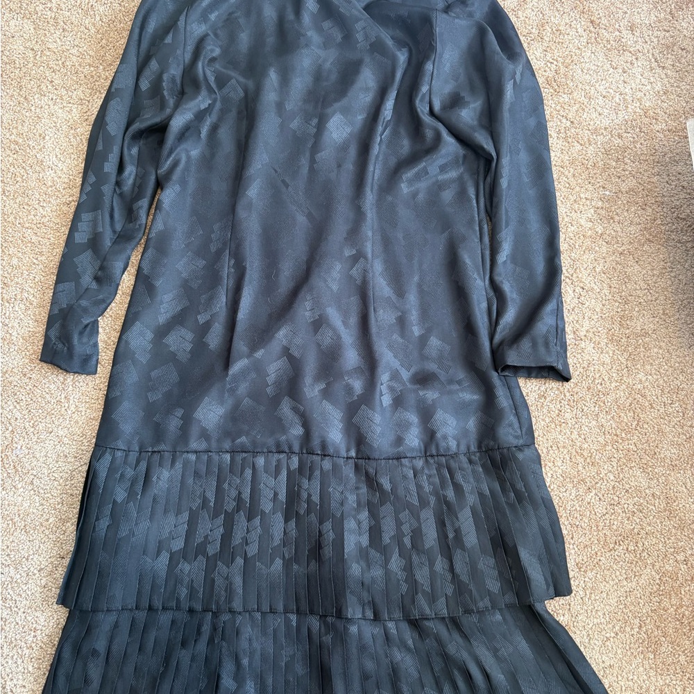 Vintage shift dress with pleats